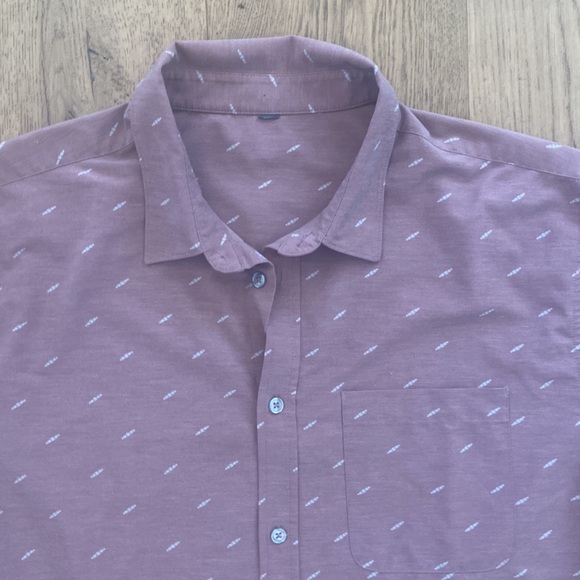 Men's Pink Casual Button Down Shirt - Picture 7 of 10